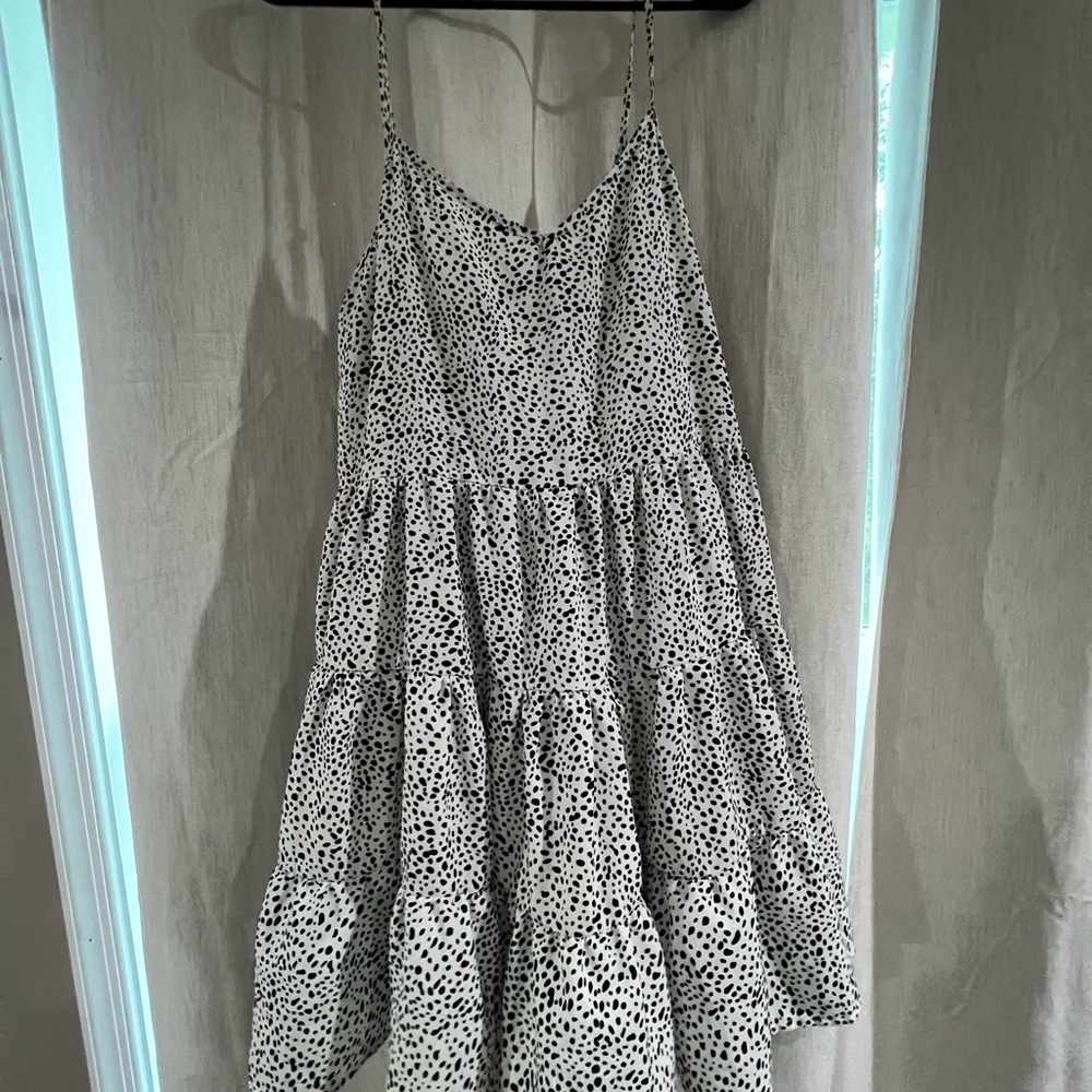 SHEIN Black and White Spotted Dress